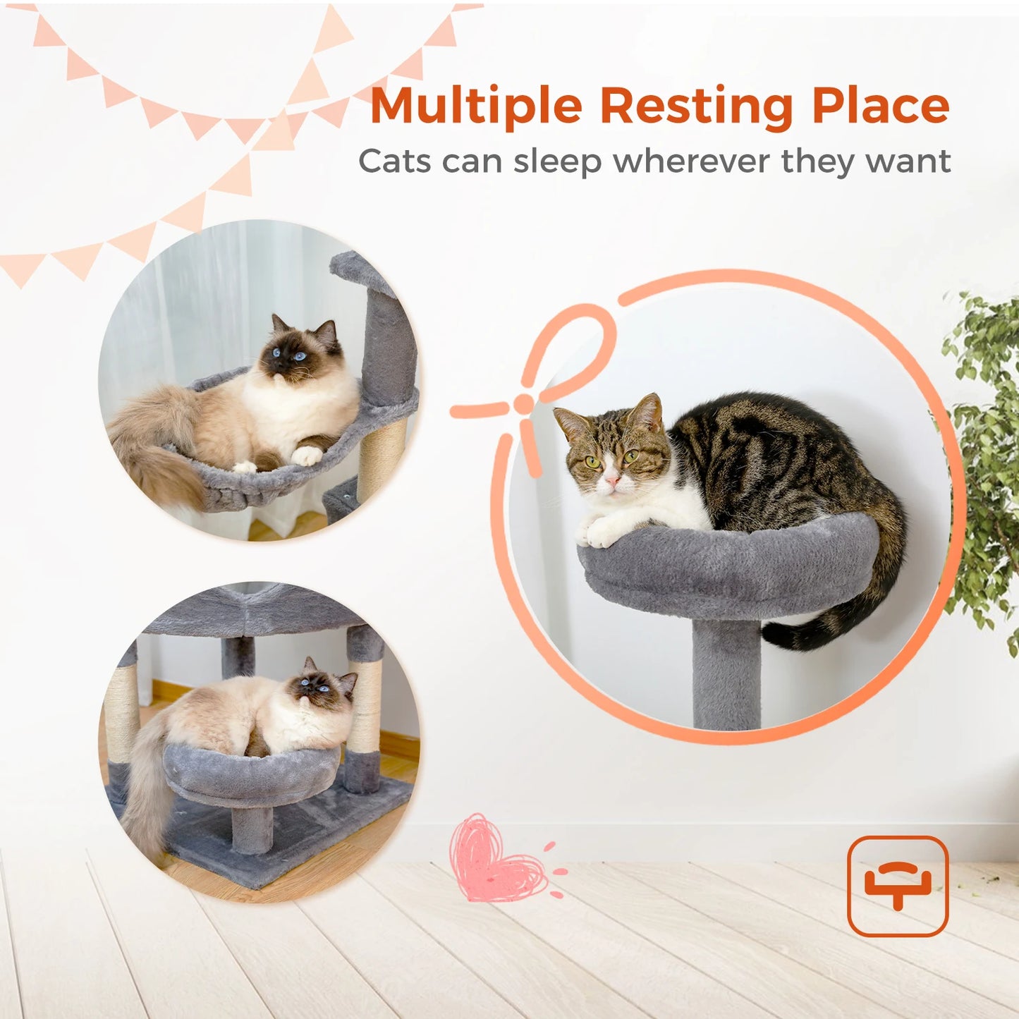 Domestic Delivery Multi-Level Cat Tree Tower Climb Furniture