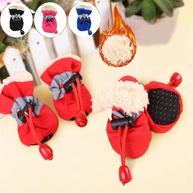 4Pcs Waterproof Pet Dog Shoes