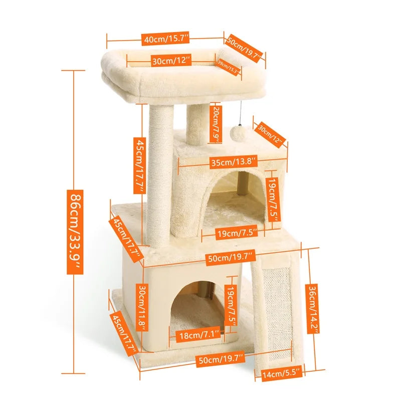 Domestic Delivery Multi-Level Cat Tree Tower Climb Furniture
