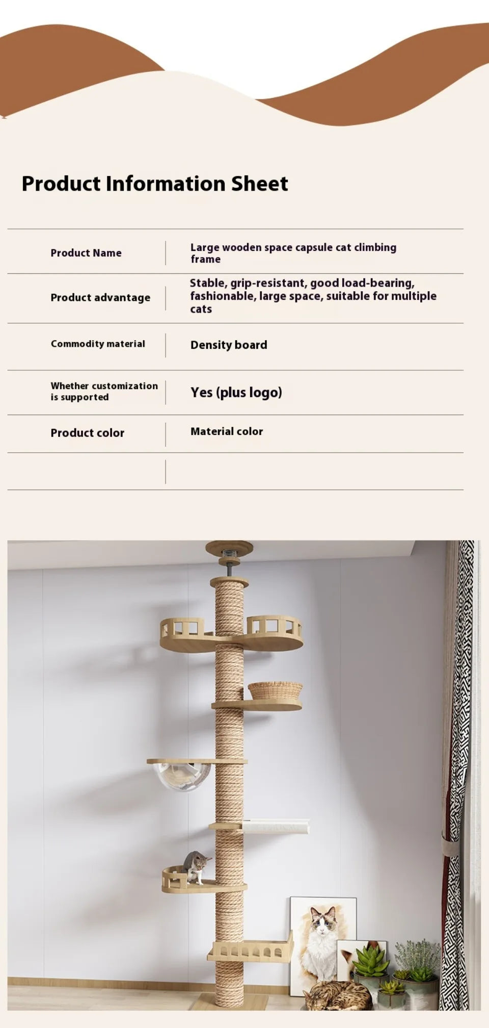 Cat Supplies Wooden Cats Tree