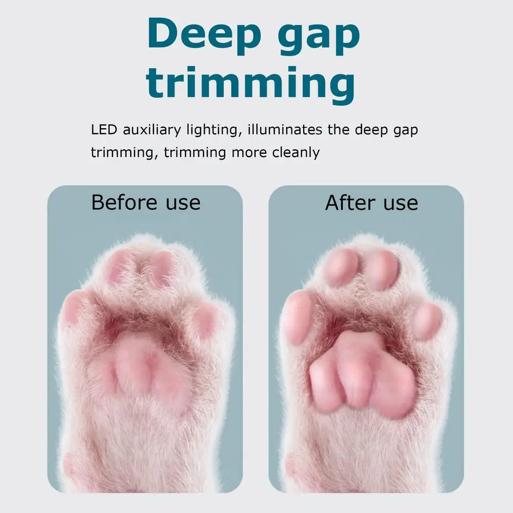 Portable Dog Paw Trimmer with Led Light Rechargeable Cordles