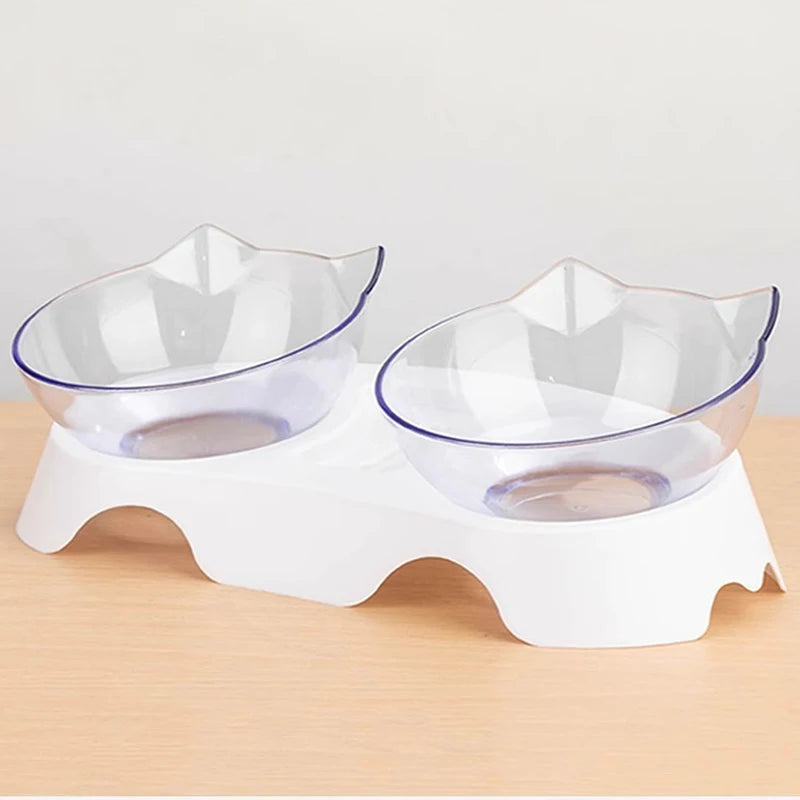 Double Cat Bowl with Stand