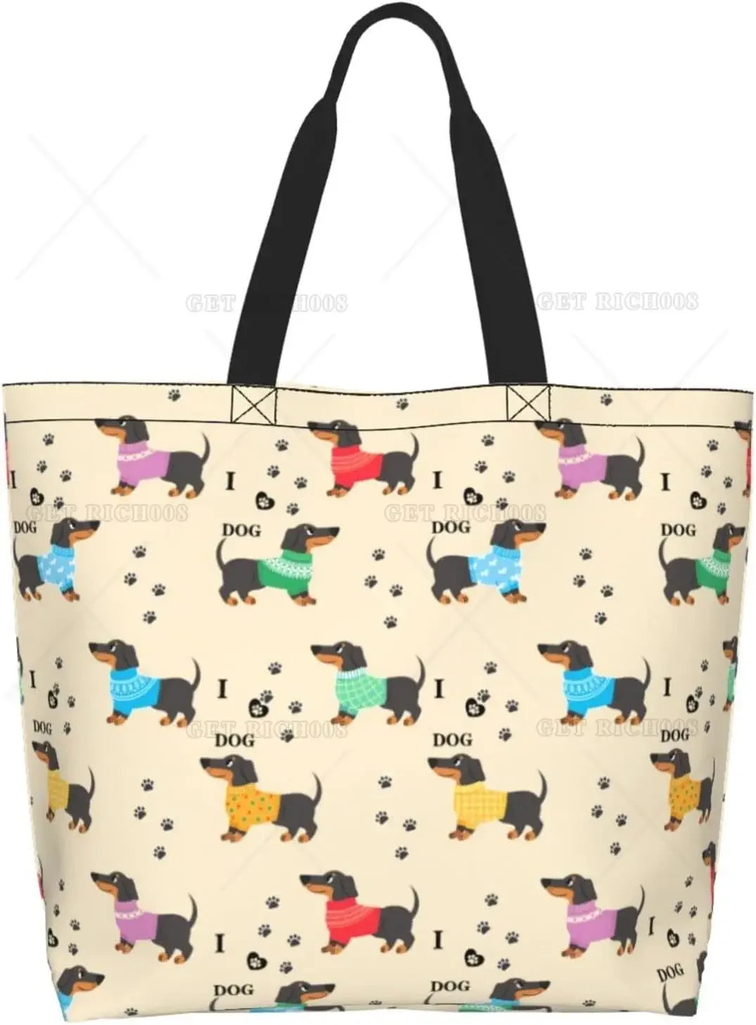 Cute Dachshund Dog Tote Bag