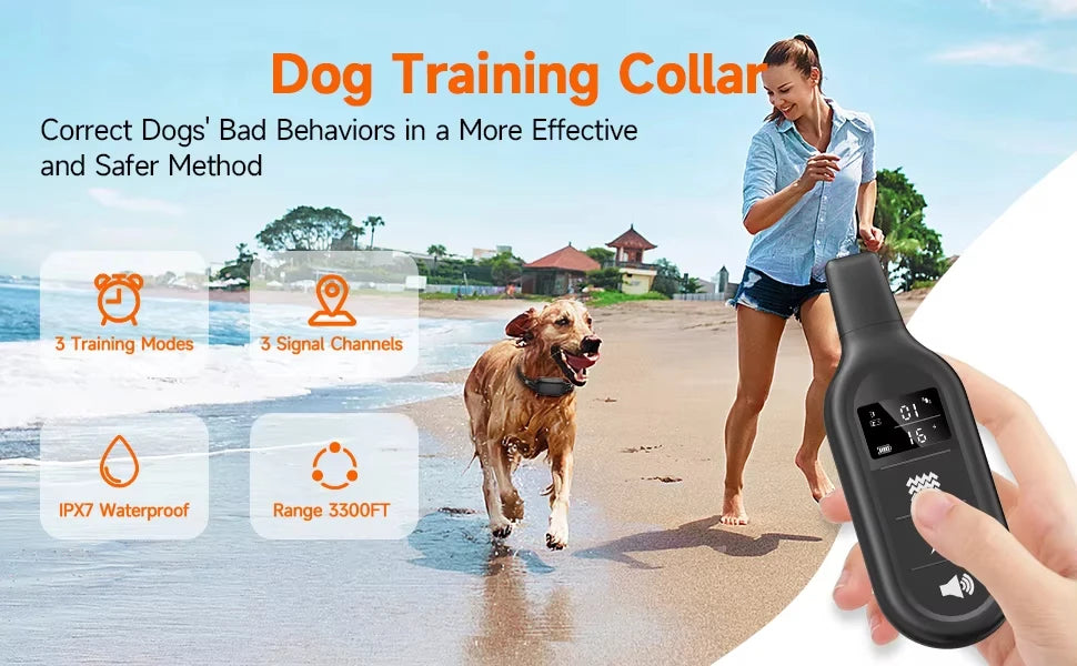 3300ft Electric Dog Training Shock Collar with Remote