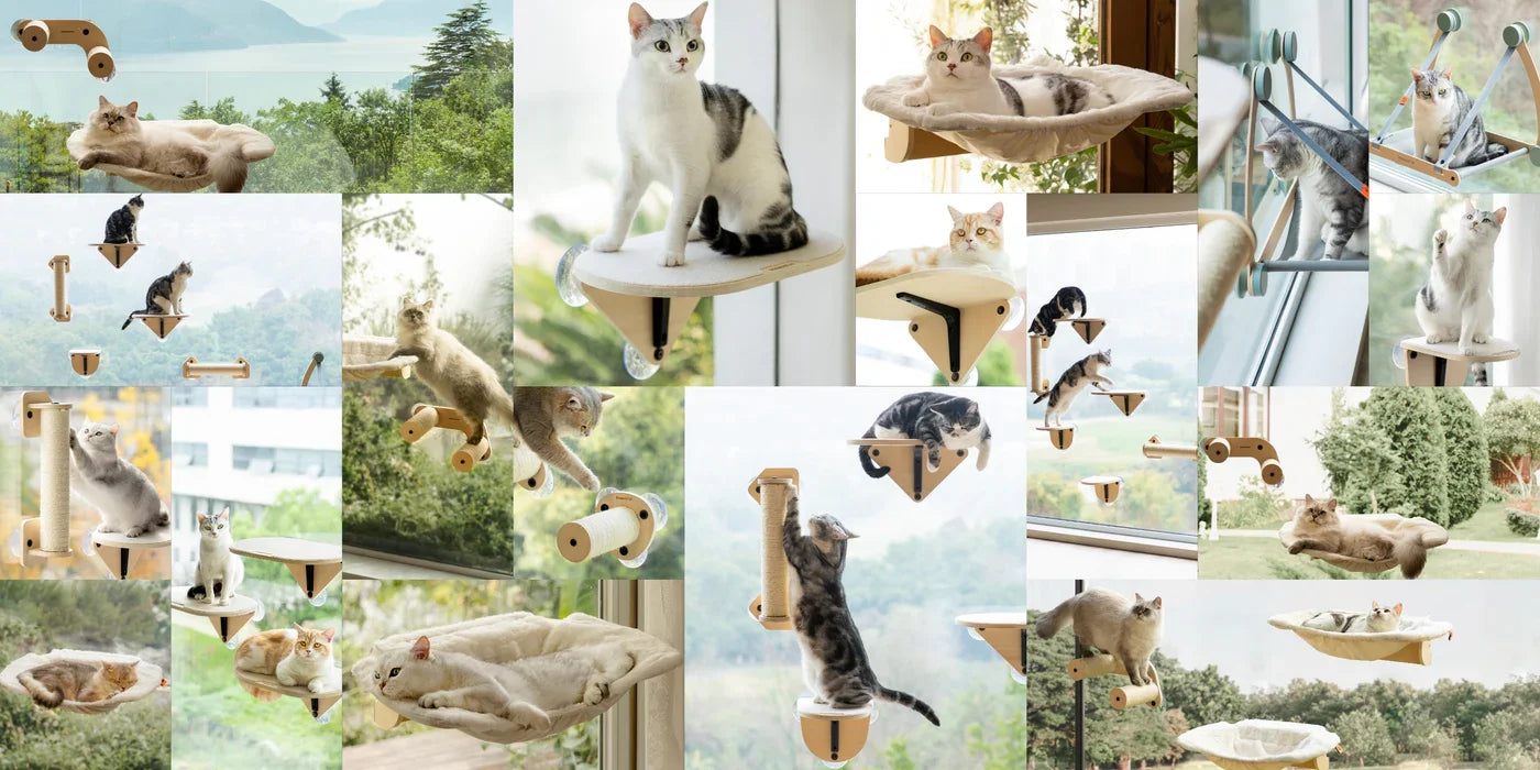 Mewoofun Cat Window Perch Hammock