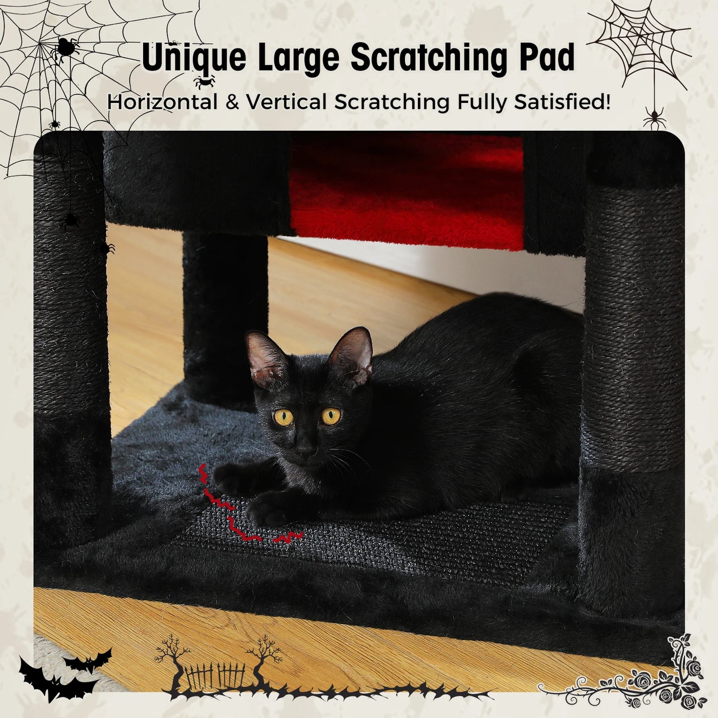 Large Cat Tree with Sisal-Covered Scratching Posts