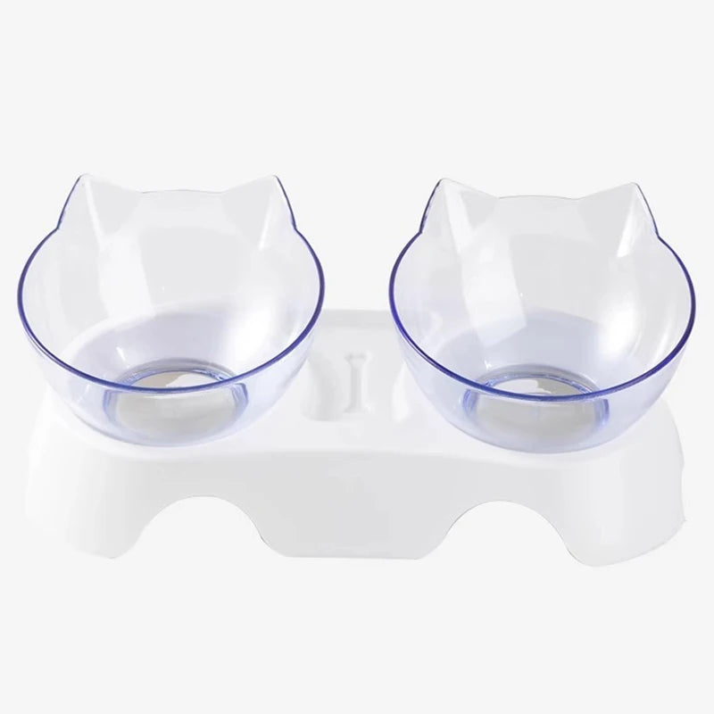 Double Cat Bowl with Stand