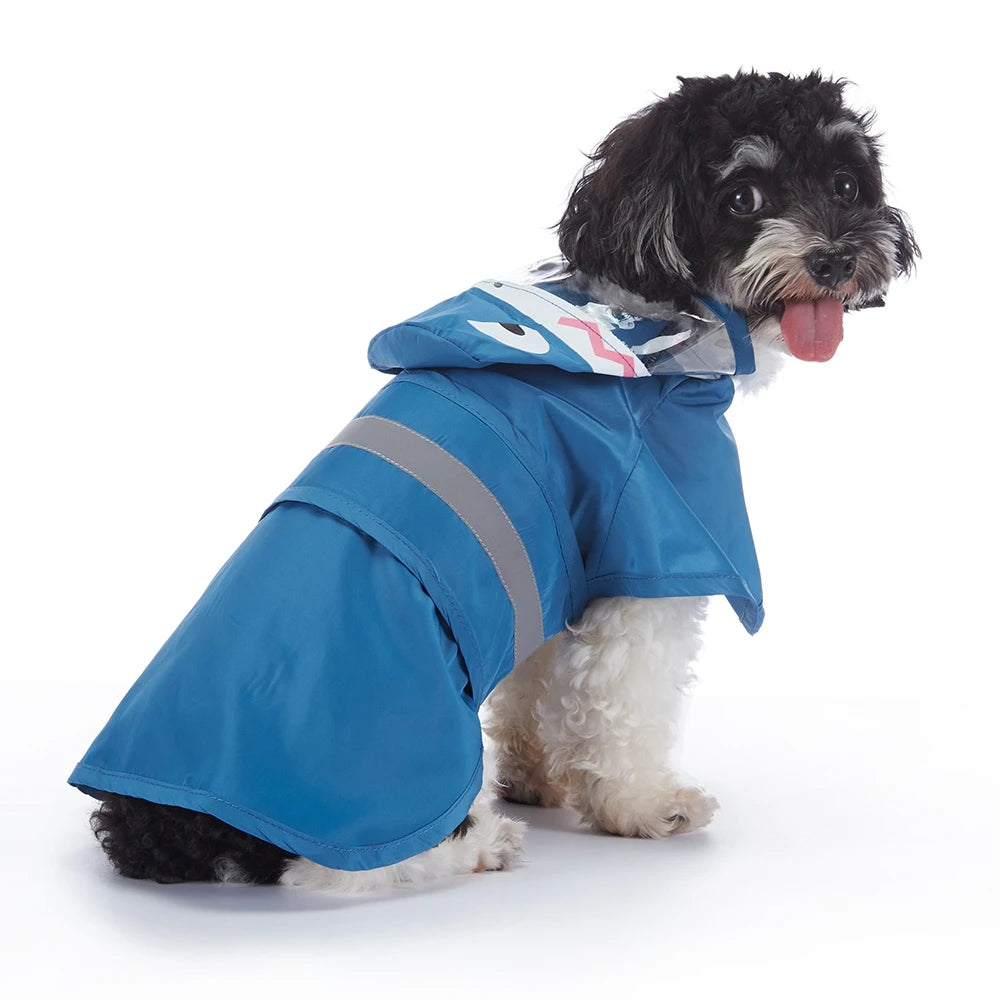Pet Raincoat Cartoon Pattern Reflective