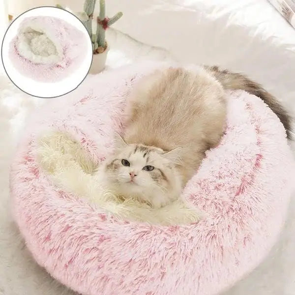 Plush Round Cat Bed