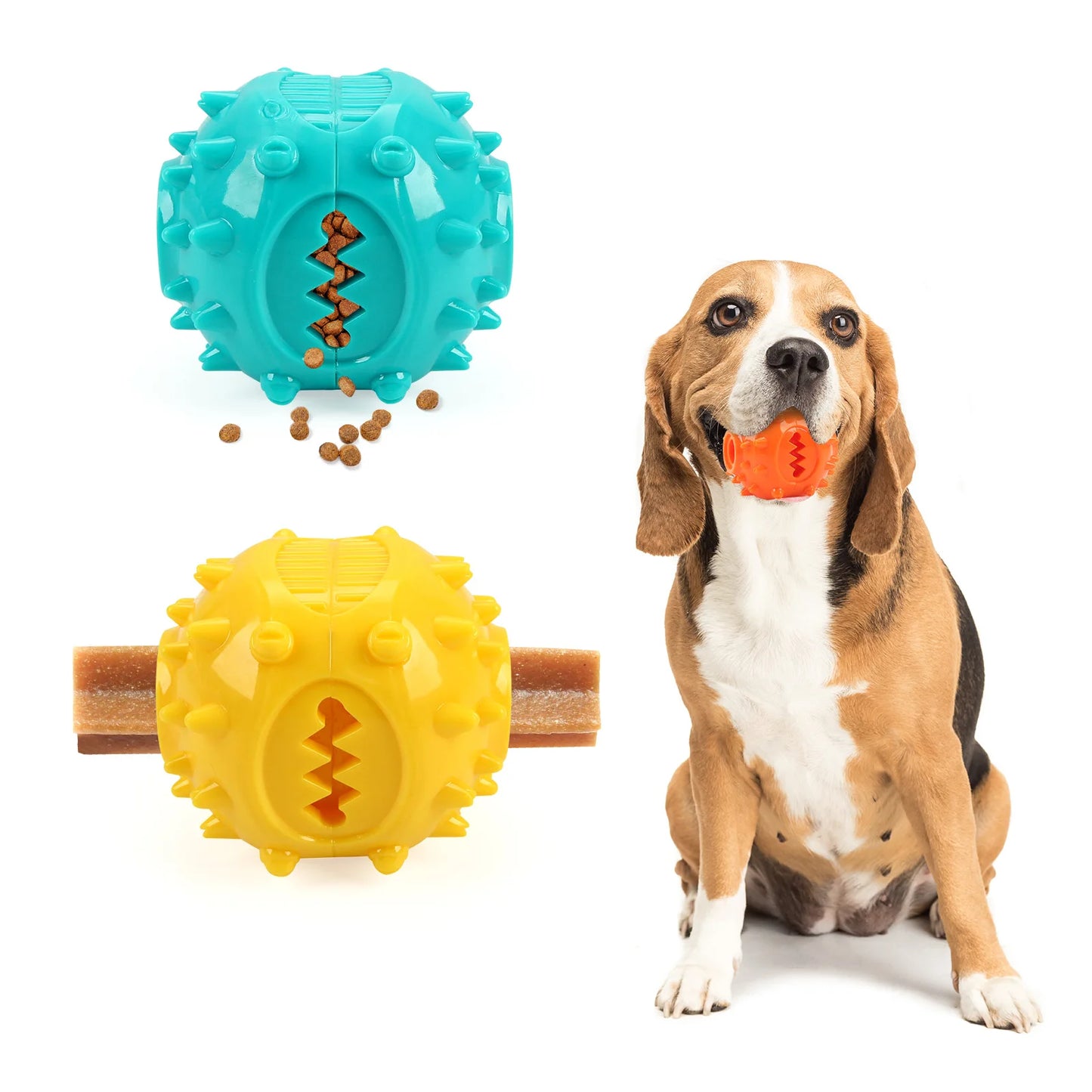 Dog Interactive Chew Treat Dispensing Ball - Self-Play, Bore