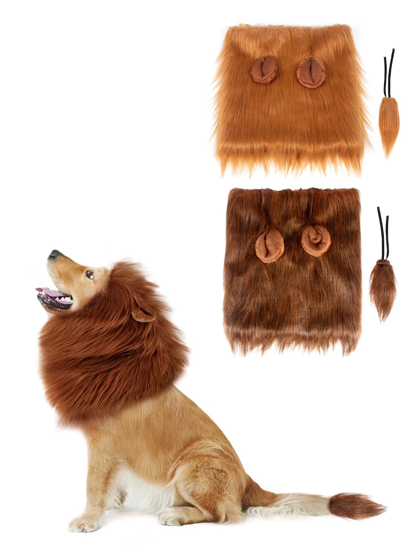 Lion Mane Dog Halloween Costume Lion - Suitable for Medium to Large Dogs