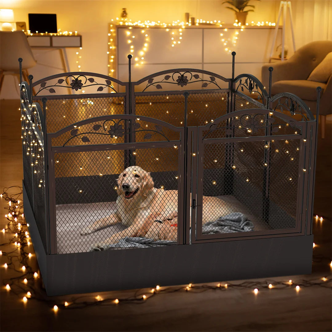 8 Panels DIY Heavy Duty Dog Playpen - outdoor