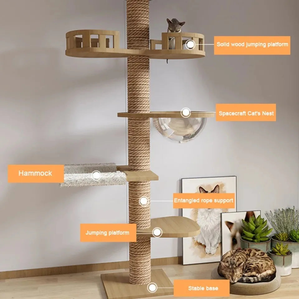 Cat Supplies Wooden Cats Tree