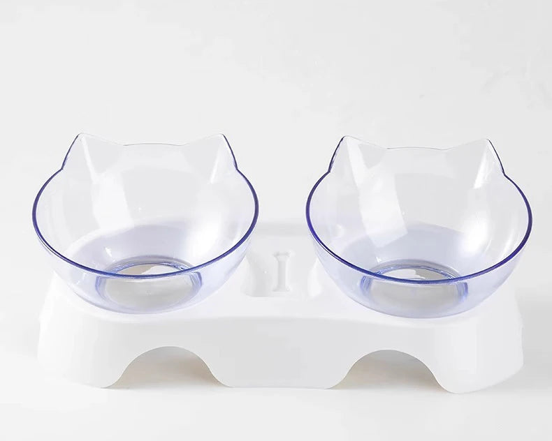 Double Cat Bowl with Stand