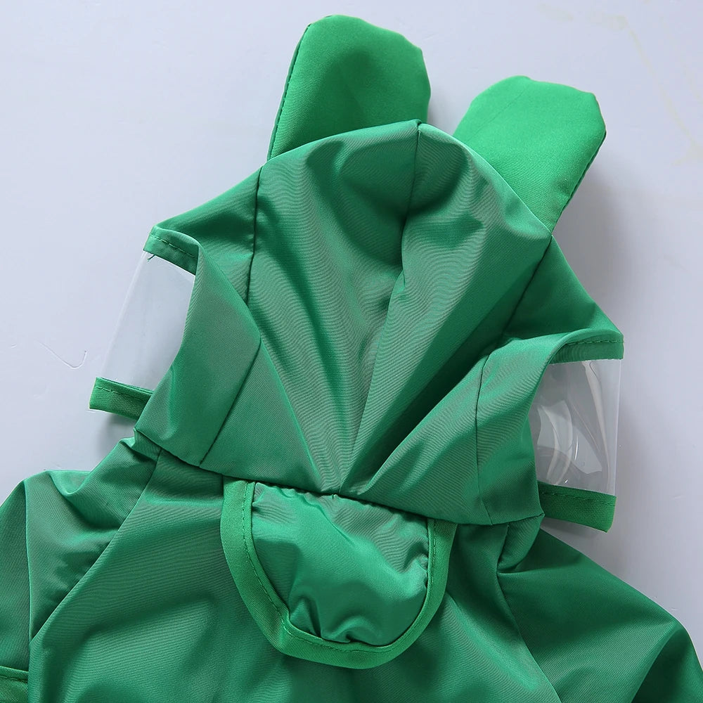 Pet Raincoat Cartoon Pattern Reflective