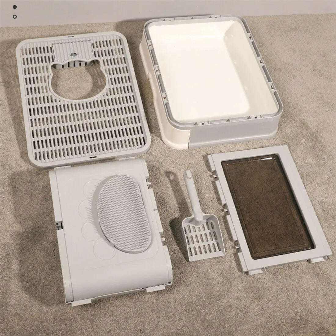 Foldable Cat Litter Box - Front Entry & Top Exit
