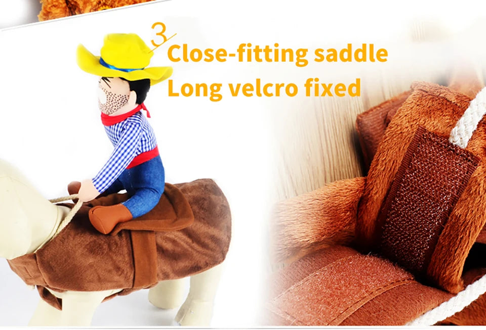 Cowboy riding Dog Halloween Costume
