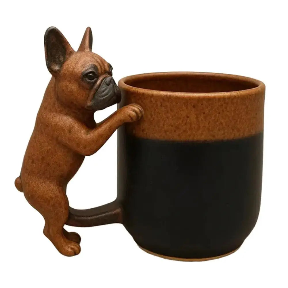 Cute Dog Handle Ceramic Mug