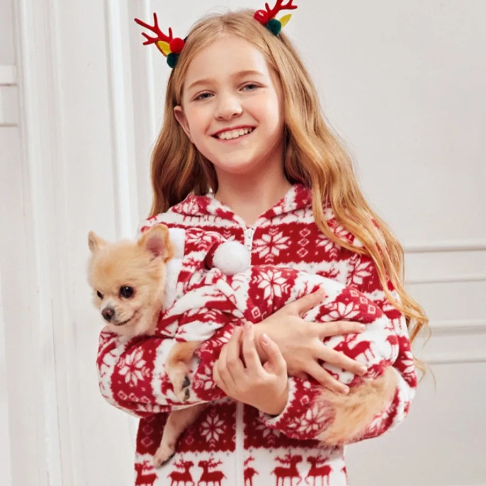 Dog Christmas Jumpsuits Winter Soft