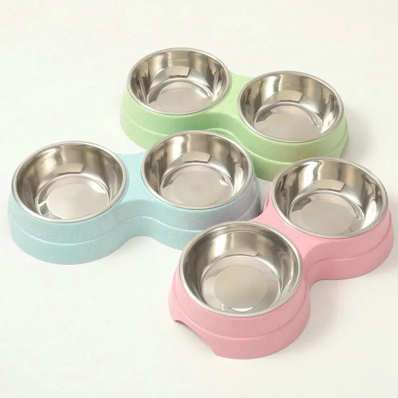 Double Cat Bowl with Stand