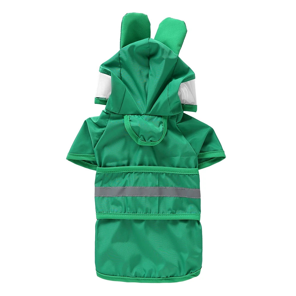 Pet Raincoat Cartoon Pattern Reflective