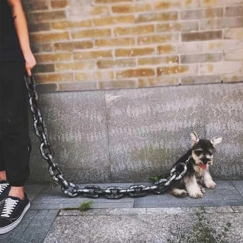 Halloween Plastic Heavy-Duty Chain Dog Leash - 4.9ft long