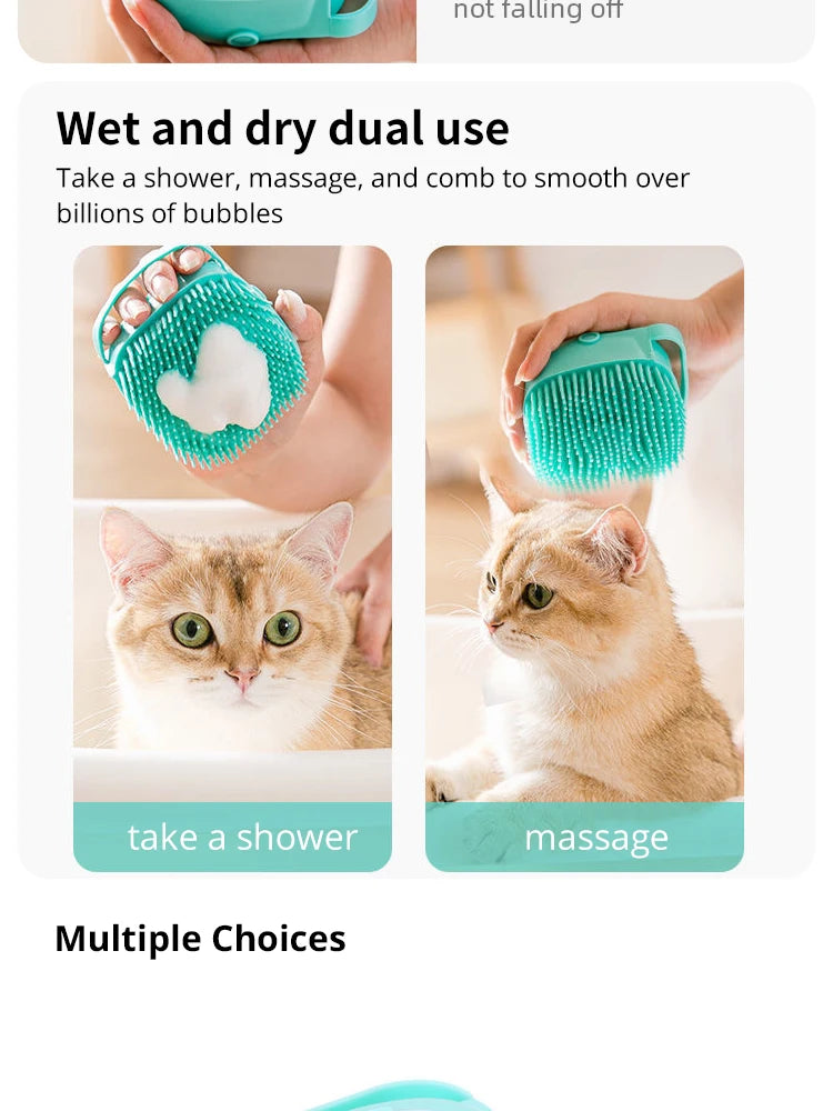 Soft Silicone Massager Pet Bathing Brush