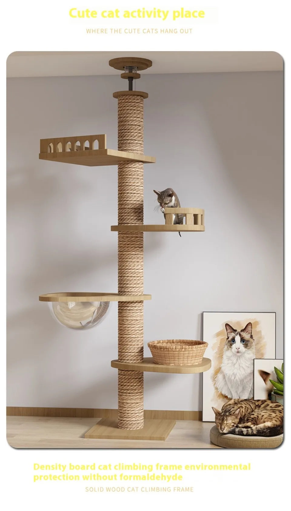 Cat Supplies Wooden Cats Tree