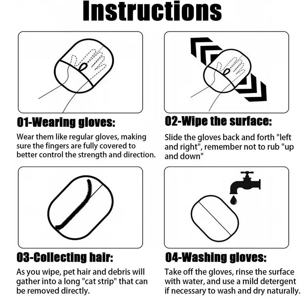 Pet Grooming Gloves Double Sided
