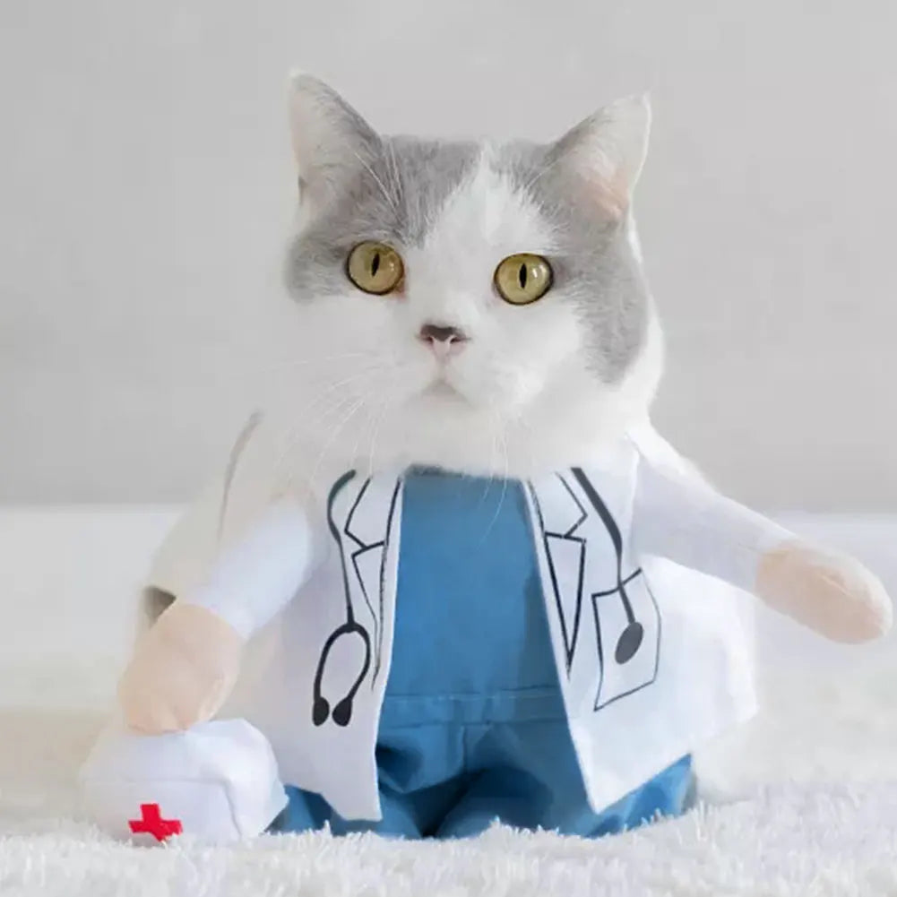 Halloween Doctor Cat Costume