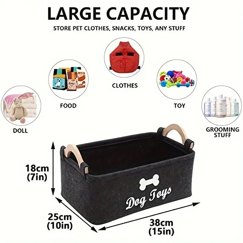 Felt Pet Toy Box, Dog