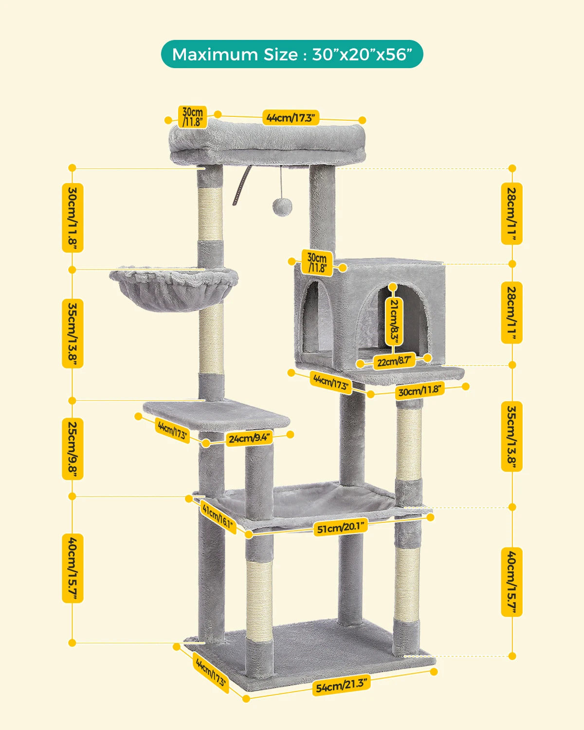 Domestic Delivery Multi-Level Cat Tree Tower Climb Furniture
