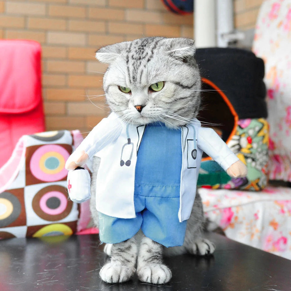 Halloween Doctor Cat Costume