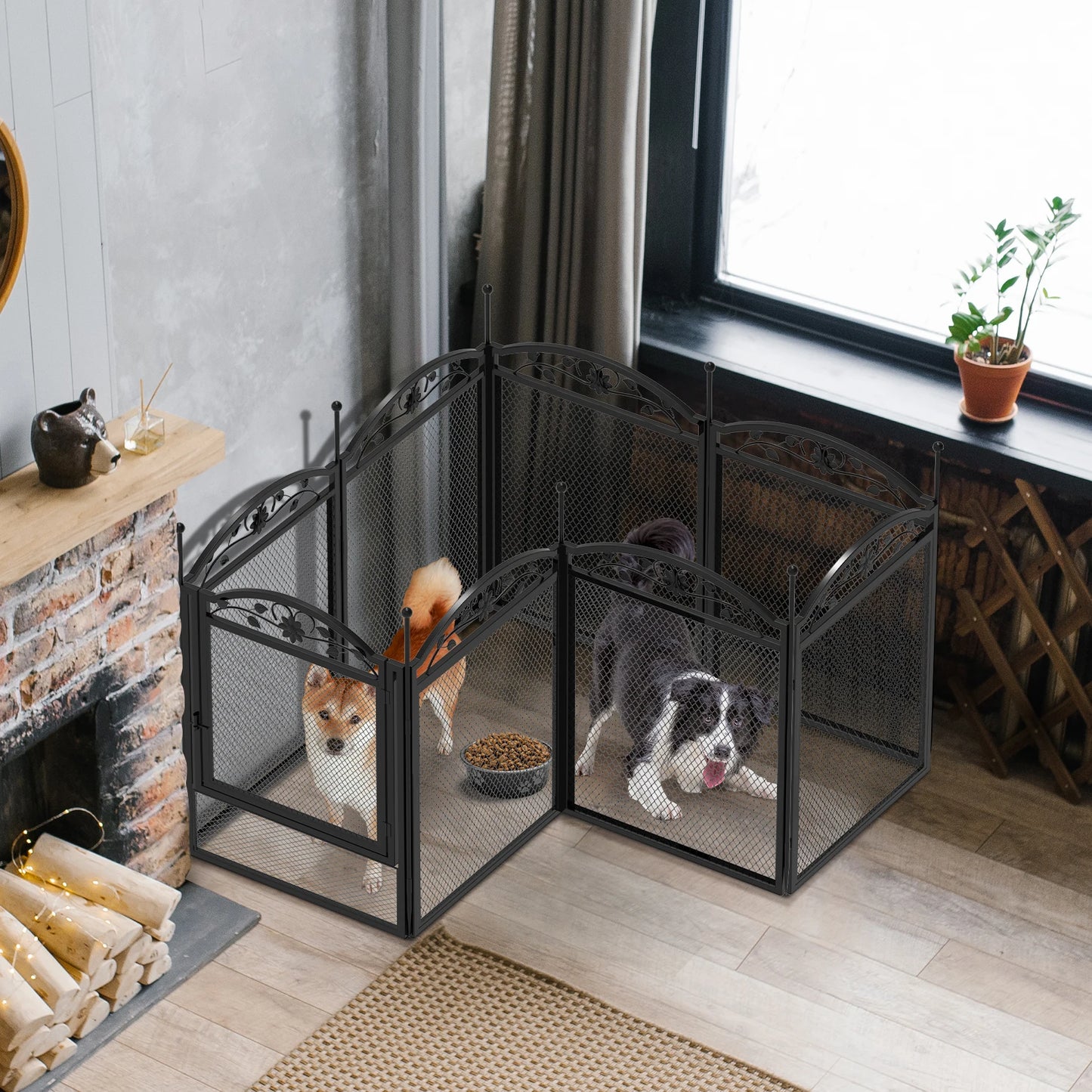 8 Panels DIY Heavy Duty Dog Playpen - outdoor