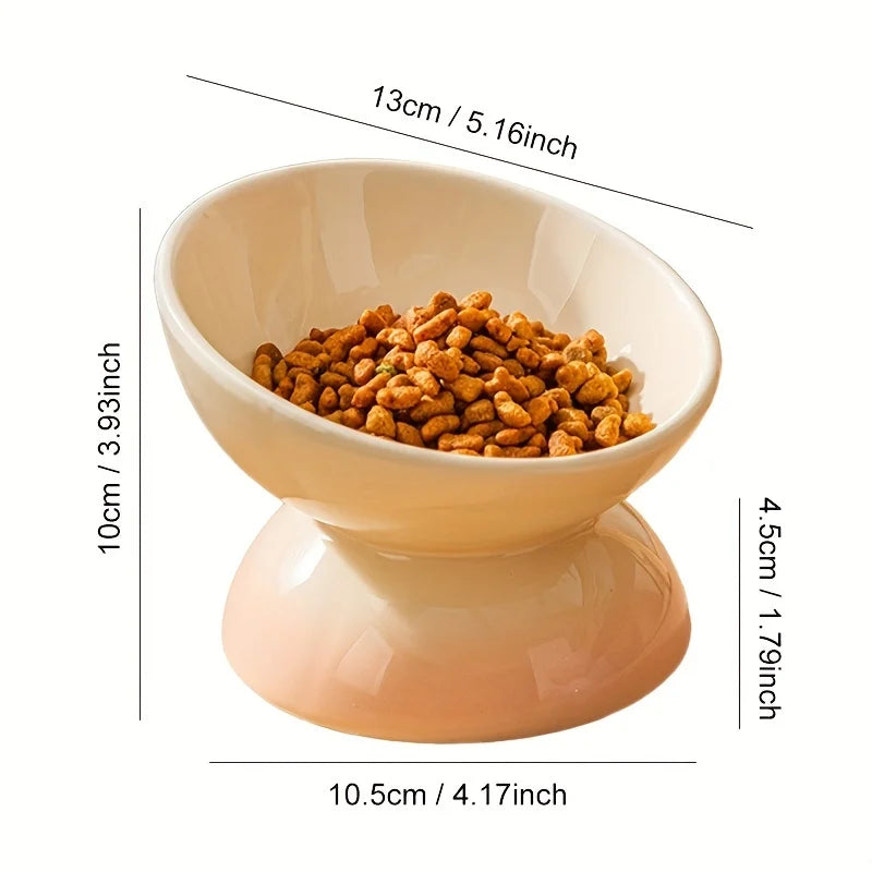 Cat Bowl,Ceramic Elevated Pet Food