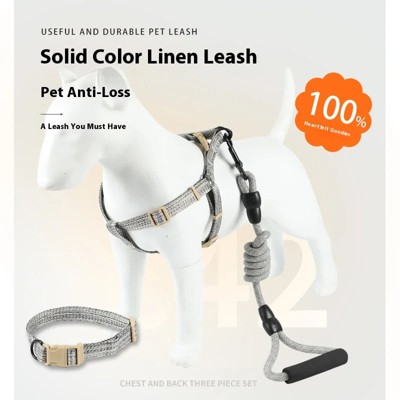 Dog Harness, Leash & Bow Set