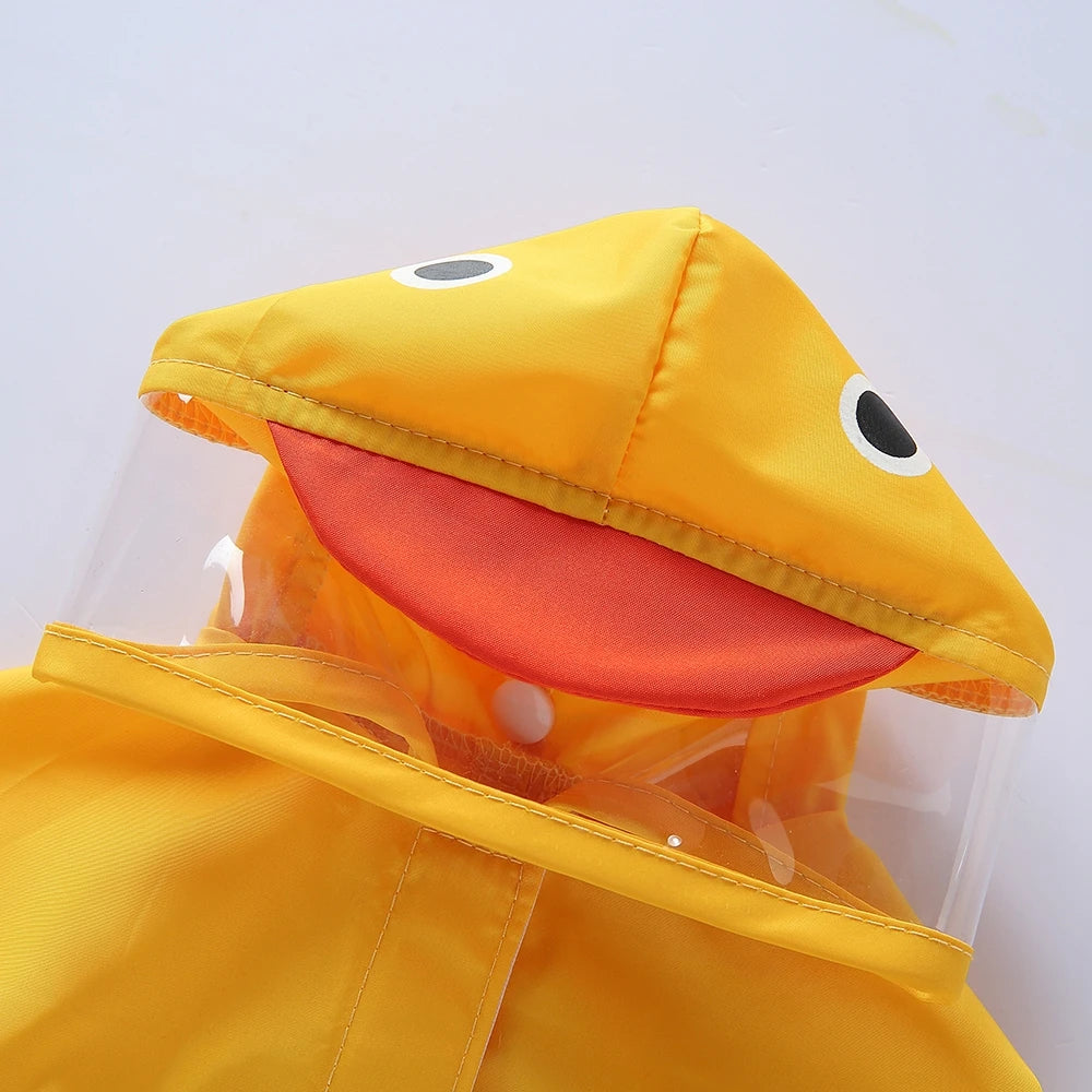 Pet Raincoat Cartoon Pattern Reflective