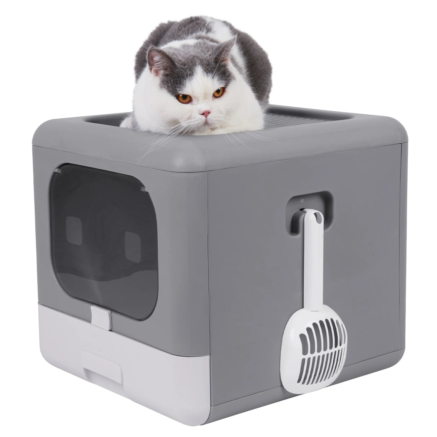 Cat Litter Box with Scoop and Sifting Tray