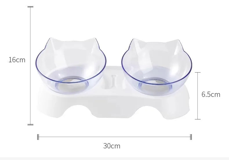 Double Cat Bowl with Stand