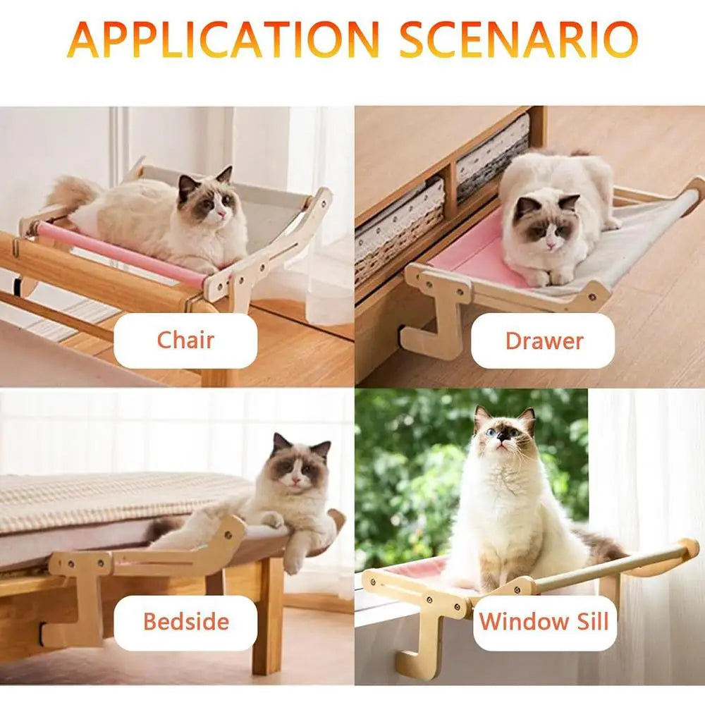 Cat Suspension Hammock Portable Detachable Bed Window Shelf