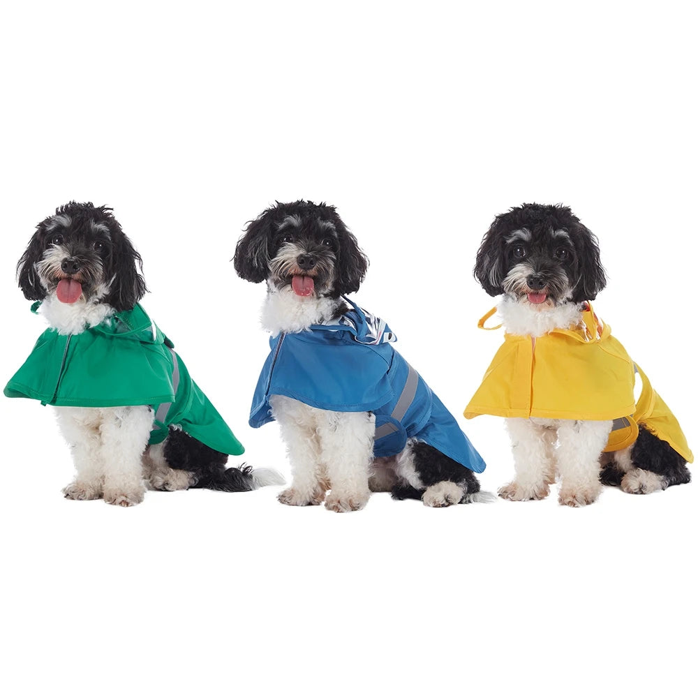 Pet Raincoat Cartoon Pattern Reflective