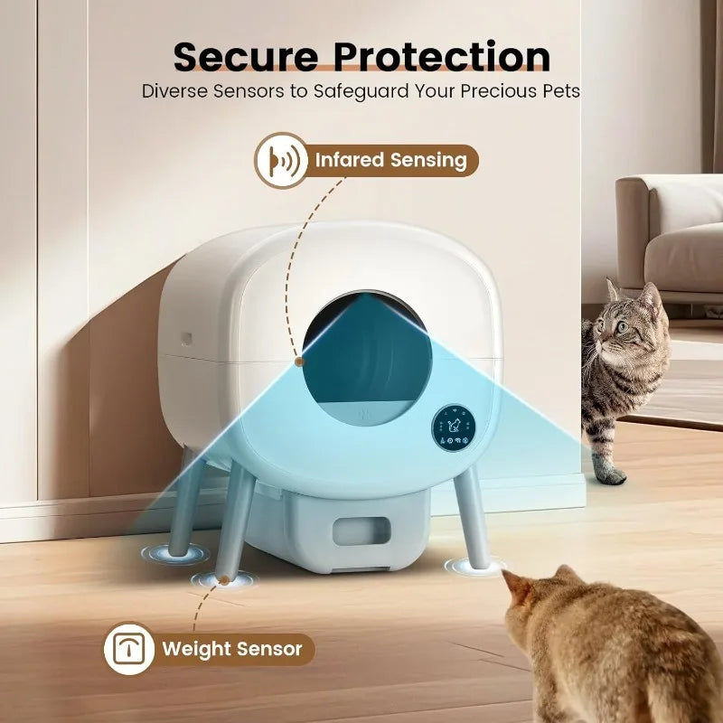 Extra Large Automatic Litter Box Self Cleaning for Multiple Cats