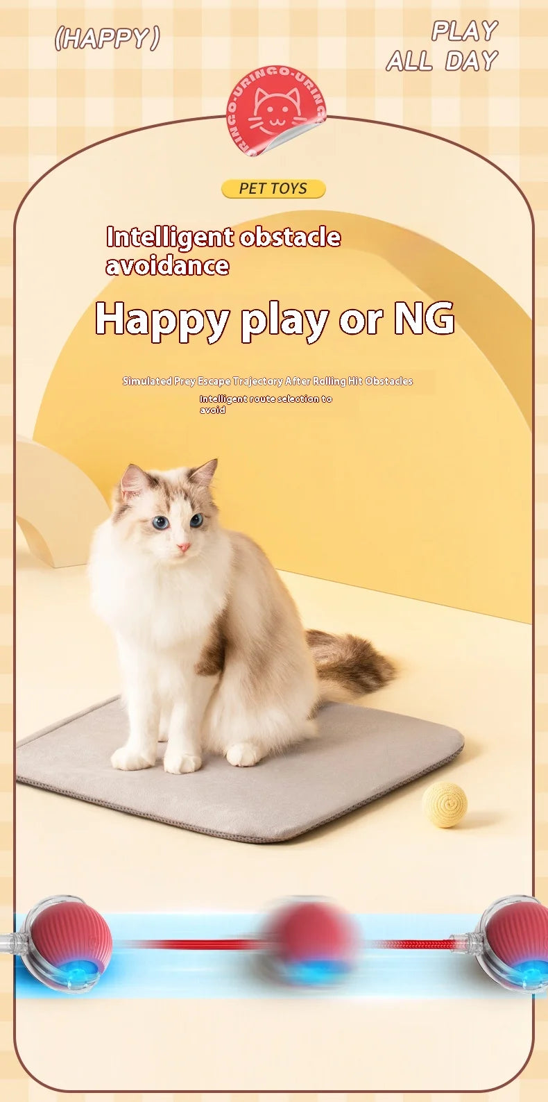 Interactive Electric Ball Cat Toy