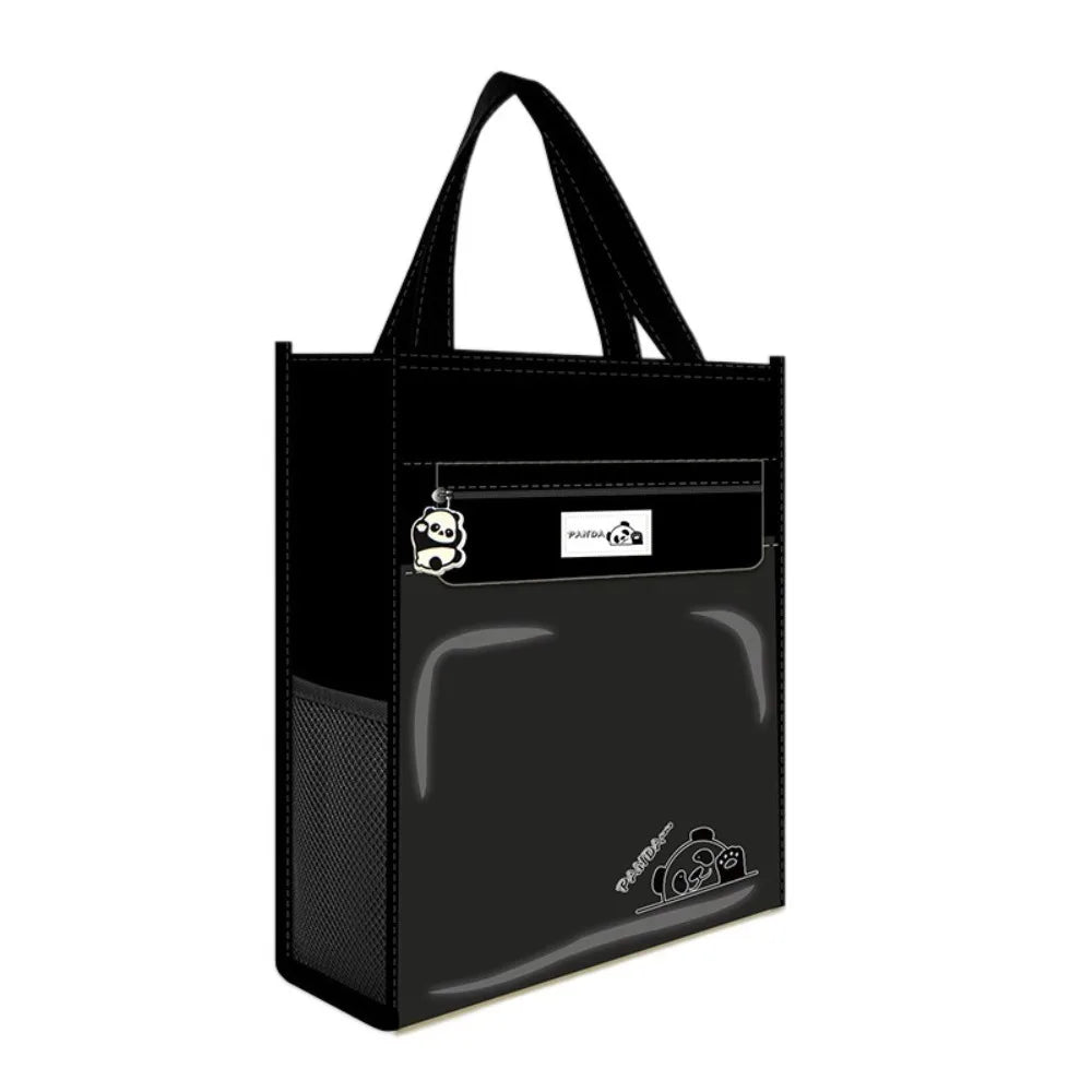 Panda Dog Cartoon Tote Bag Transparent Multiple Pockets Stud