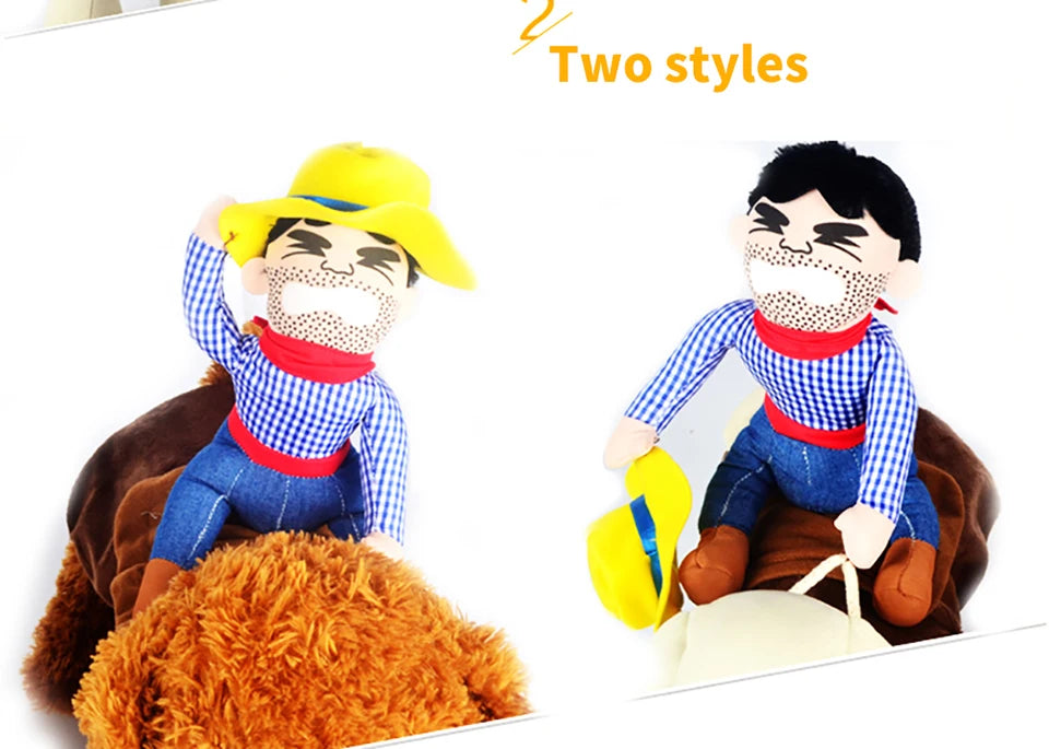 Cowboy riding Dog Halloween Costume