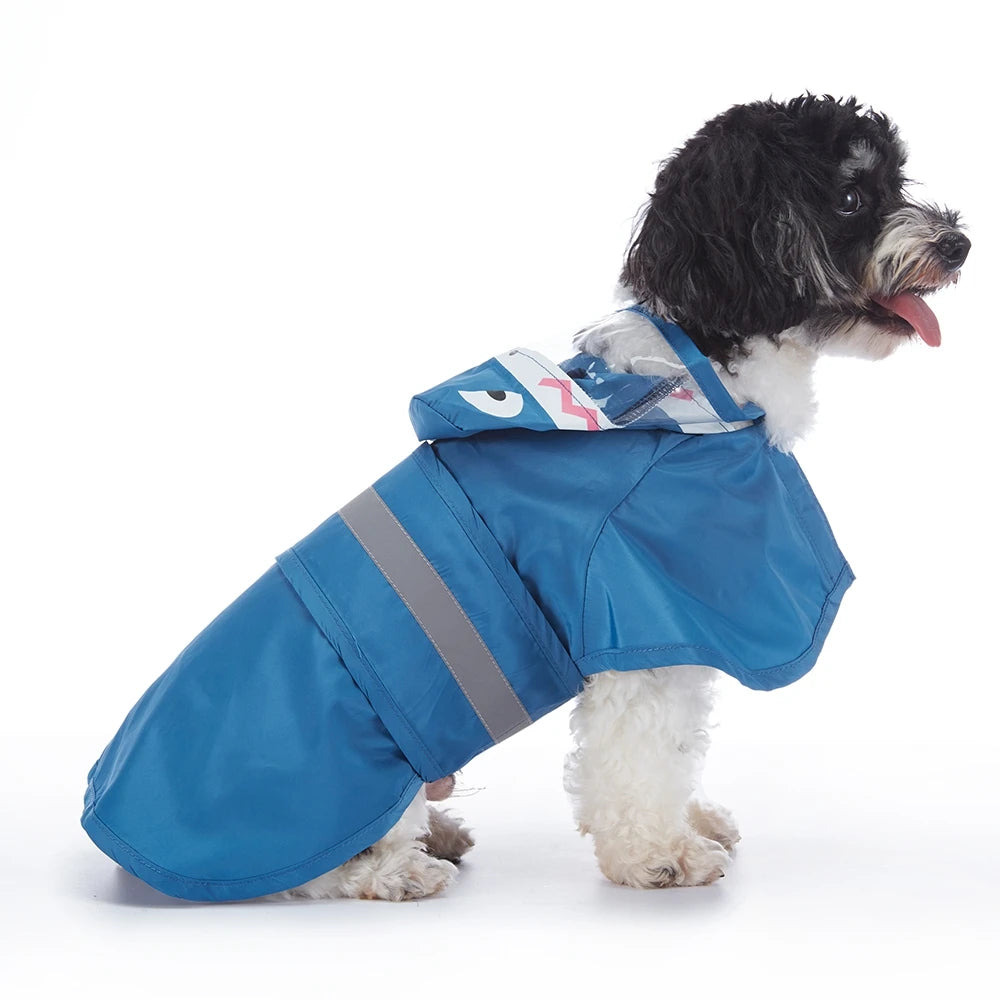 Pet Raincoat Cartoon Pattern Reflective