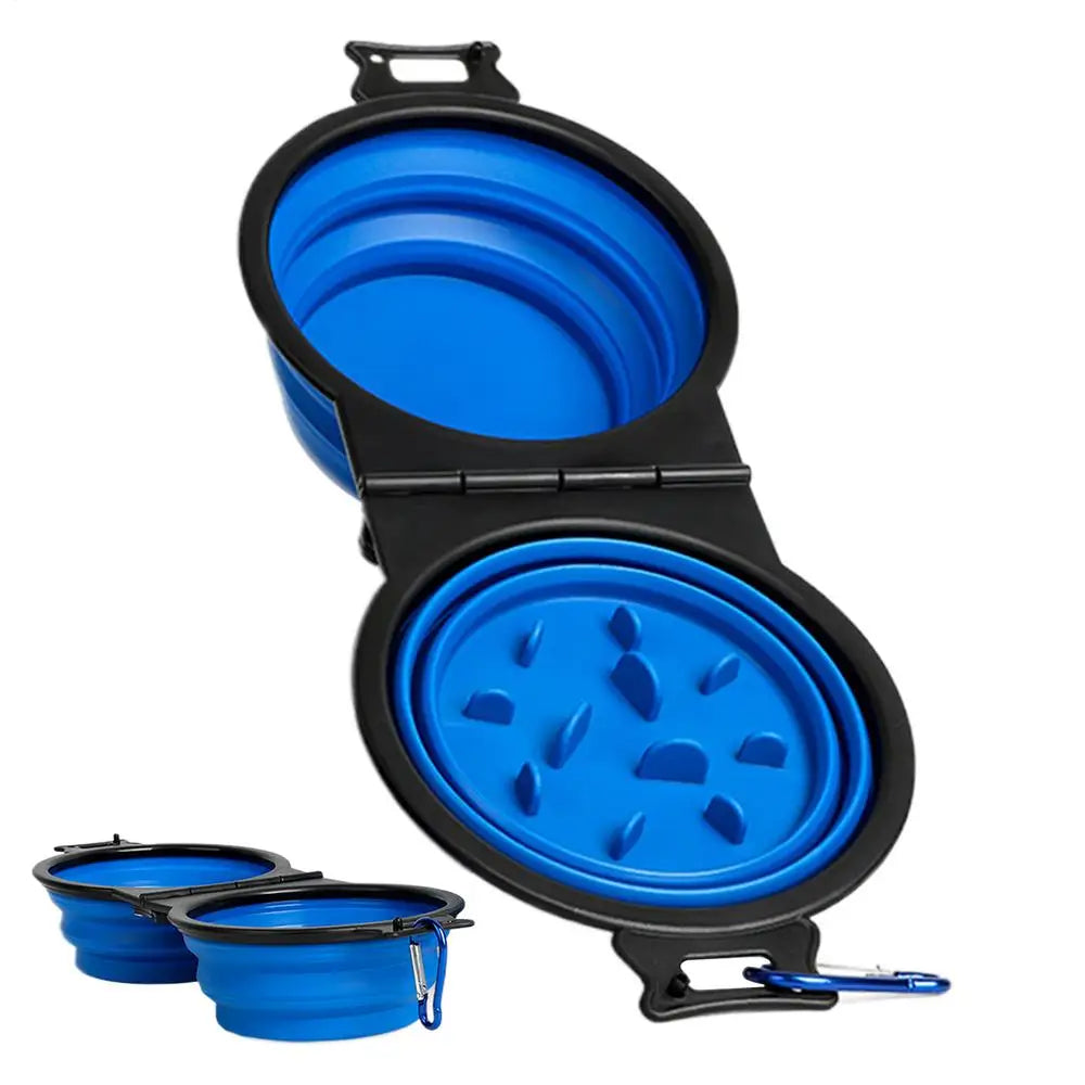 Foldable Double Dog Bowl Travel