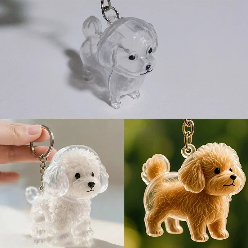 Pet Hair Memorial Pendant Keychain