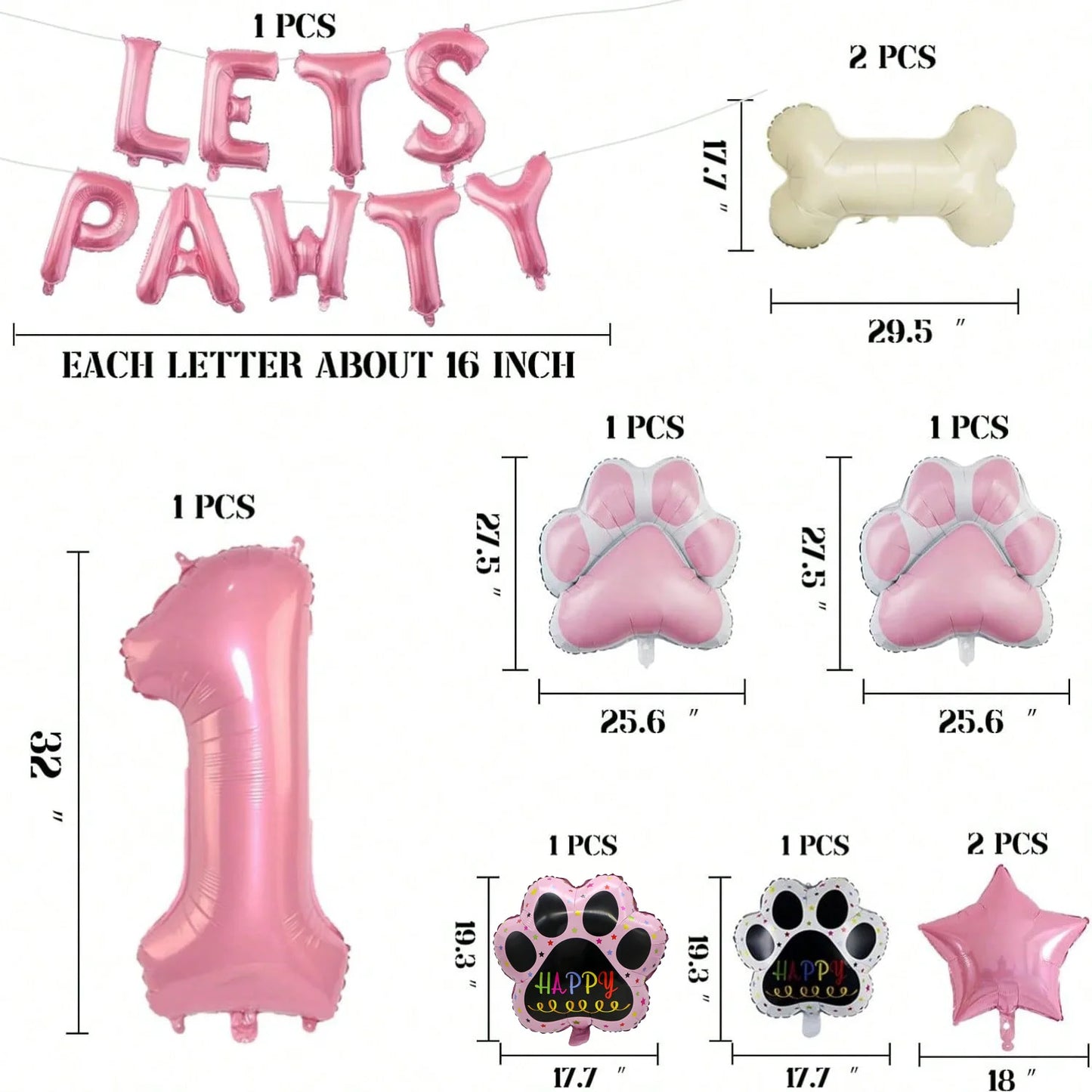Dog Balloon Lets Pawty Balloon