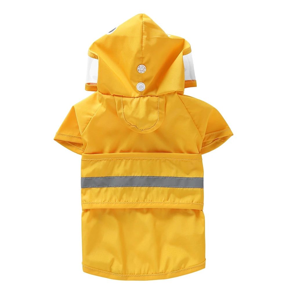 Pet Raincoat Cartoon Pattern Reflective